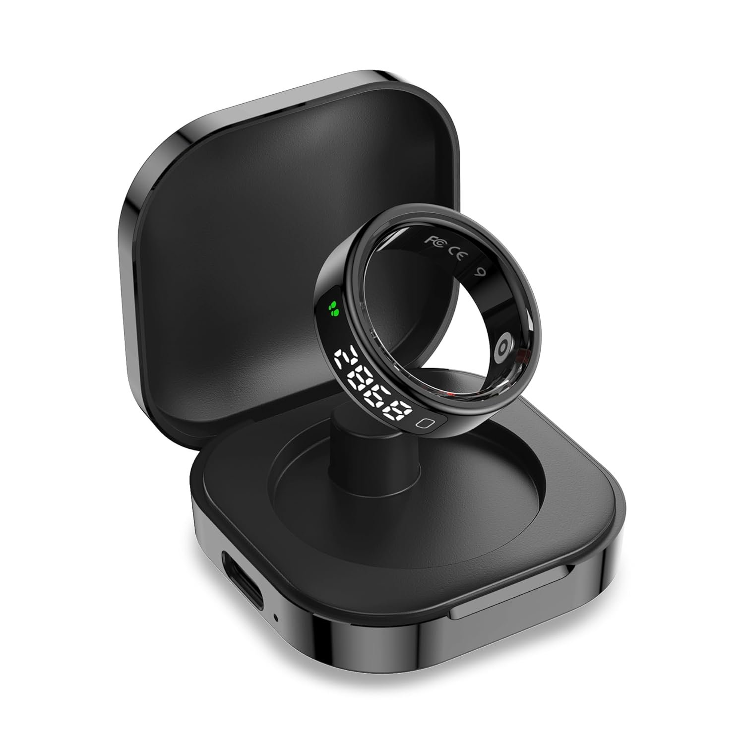 Pebble Halo 2 Next-Gen Smart Ring with Digital Display, Gesture Control, 24x7 Sleep & SpO2 Monitoring, HRV Tracker, Stainless Steel Body,Step & Calorie Tracker (Black, 12)
