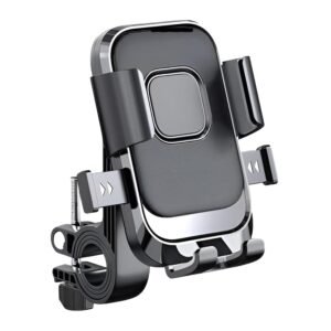 LikeStar® Universal Bike & Motorcycle Mobile Holder, 360° Rotation, One Touch Lock, Anti-Slip Grip, Shockproof & Secure Mount for Smartphones – Perfect for Cycling, Riding & Navigation - Handlebar Fit