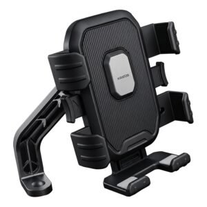 Kratos Mobile Holder for Bike & Scooty | Mirror Mount Bike Mobile Holder with Four-Jaw Grip & One-Click Lock | Waterproof & Anti Vibration Bike Phone Holder Mobiles | Scooty Mobile Holder