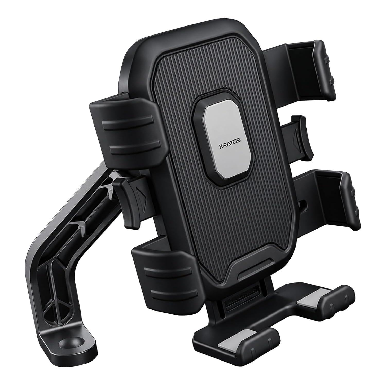 Kratos Mobile Holder for Bike & Scooty | Mirror Mount Bike Mobile Holder with Four-Jaw Grip & One-Click Lock | Waterproof & Anti Vibration Bike Phone Holder Mobiles | Scooty Mobile Holder