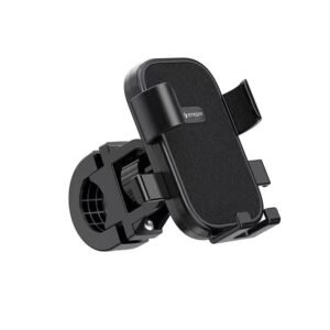 STRIFF Bike Mobile Holder | Jaw Grip Aluminium Handlebar Mount for Motorcycle & Bicycle | Secure Smartphone Stand for Maps & Navigation | Strong Anti-Shake Hold | Durable Lightweight | Black
