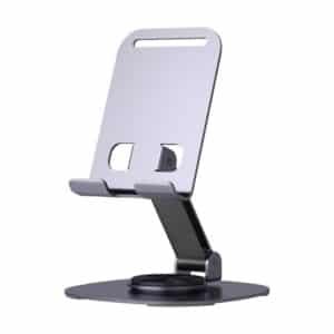 Like Star Heavy Metal 360° Phone Stand for Desk Sturdy,Anti-Slip,Height Angle Adjustable Mobile Holder Cellphone Holder Compatible with All Mobile Phones (Grey)