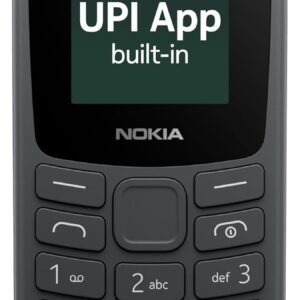 Nokia All-new 105 Single Sim Keypad Phone with Built-in UPI Payments, Long-Lasting Battery, Wireless FM Radio| 1 Year Replacement Guarantee | Charcoal