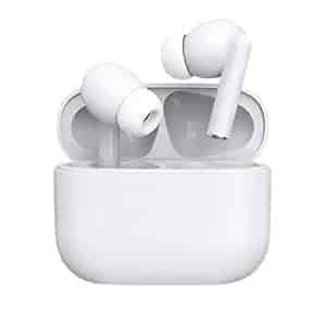 KUMKUM Wireless Earbuds Bluetooth 5.1 TWS Earphones Full Touch Control Headphones Built-in Microphone Immersive Sound Quality Ensure Fast Stable & Connection Smart LED Headset Sports Bud (White)