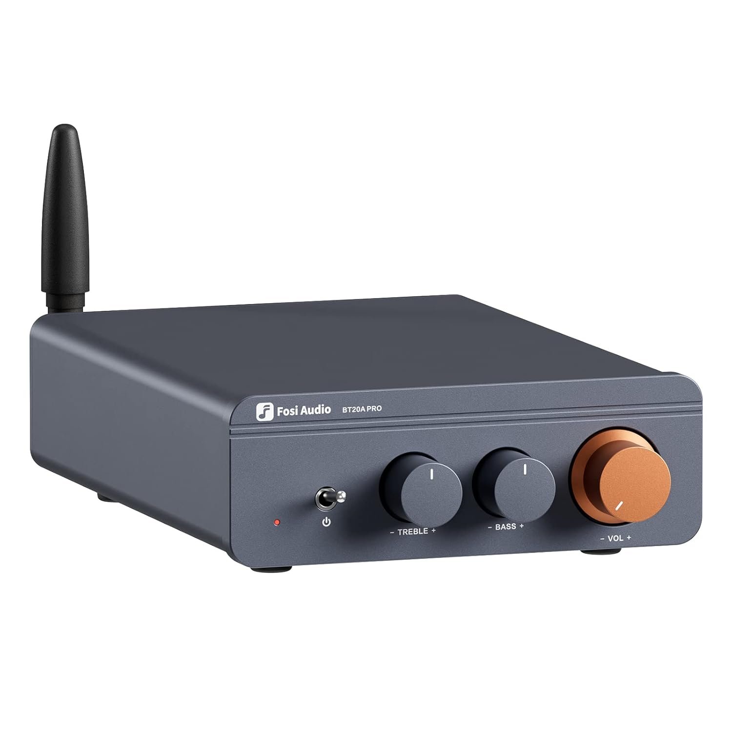 Fosi Audio BT20A Pro Bluetooth 5.0 Amplifier, 300W x2 Wireless Amp, TPA3255 2 Channel Mini Class D Integrated Home Audio Outdoor Stereo Receiver with Bass Treble Control for Passive Speakers