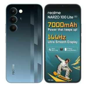 realme narzo 100 Lite 5G (Thunder Black,6GB+128GB) | 7000mAh Titan Battery | 4 Years, Zero Lag | 144 Hz Ultra Smooth Display | 6 nm Octa-core 5G Chipset | Color Pop Design | VC Cooling