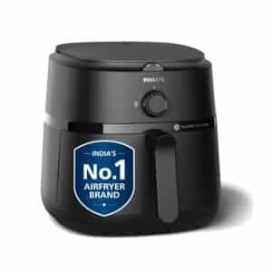 PHILIPS Air Fryer NA130, 6.2 Litre, Extra Large | uses up to 90% less fat, 1700W, with Rapid Air Technology (Black)
