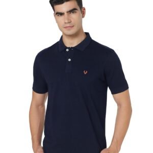 Allen Solly Men’s Polo T‑Shirt | Comfortable Rich Cotton Blend, Band Collar, Regular Fit | Stylish & Premium All Day Wear