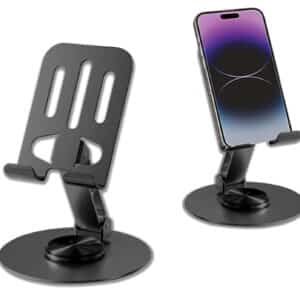 Mobile Phone Stand, Black, Metallic
