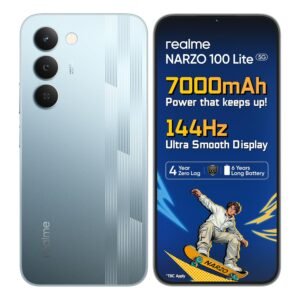 realme narzo 100 Lite 5G (Frost Silver,6GB+128GB) | 7000mAh Titan Battery | 4 Years, Zero Lag | 144 Hz Ultra Smooth Display | 6 nm Octa-core 5G Chipset | Color Pop Design | VC Cooling