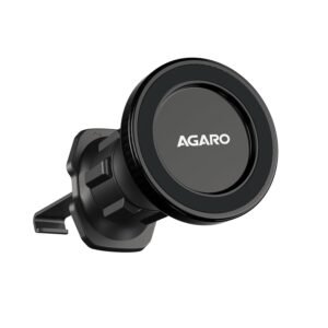 AGARO Magnetic Car Mobile Holder Stand with Ultra-Strong N52 Magnet, AC Vent Mount, 360° Rotation, One-Hand use, Magsafe & Universal Compatibility with Included Metal Ring for iPhone & Android Phones
