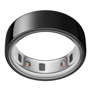 OURA Ring 4 - Black - Size 10 - Smart Ring | Size First Ring 4 Sizing Kit | Sleep Tracking Wearable - Heart Rate - Fitness Tracker - Up to 8 Days Battery Life | Sleep, Activity, Women’s Health, AI Advisor, Up to 8 Days of Battery Life, Size Before You Buy, Android & iOS Compatible
