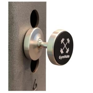 Gym Mate Dual Magnetic Smartphone Mount & Holder. Attaches Magnetically To Metal Surface. Shoot Hands-Free Videos While Working Out. Strong Joints And Magnets. Compact Size. | Magnetic mount for hands-free workout videos, strong magnets, reinforced joints, and a compact design that fits in a pocket.