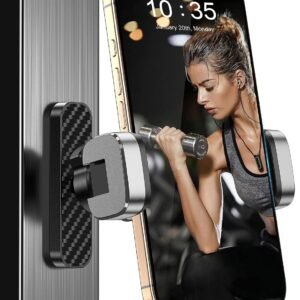 MOKPR Gym Magnetic Phone Holder【Strong Magnets】 360 Adjustable Gym Mount | Magnetic Phone Holders for Gym, Gym Accessories Gift for Men Women Compatible with iPhone & Android Phones 4.7-7inch