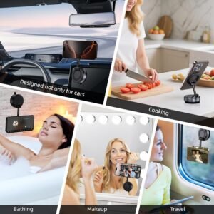 CHO KU REI K007 Car Phone Mount, 360-Degree Adjustable Vacuum Suction, Magnetic Phone Holder with Adhesive Disc, Universal Fit for All Mobile Phones (Style 9)