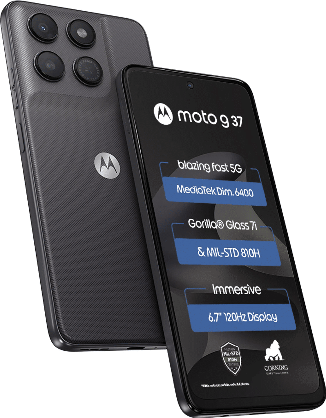 MOTOROLA g37 (PANTONE Impenetrable, 64 GB) (4 GB RAM)