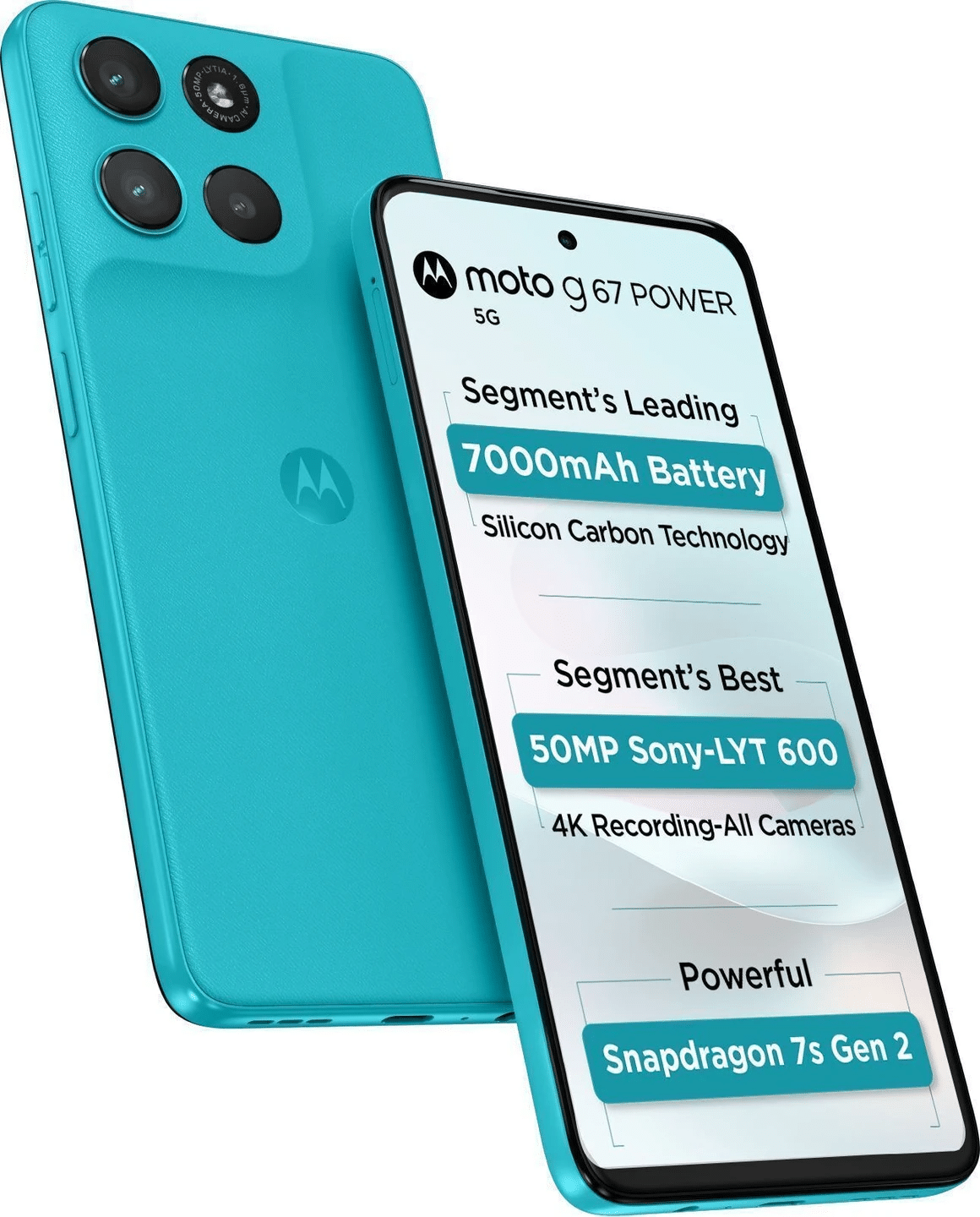 MOTOROLA g67 power 5G (Pantone BLUE CURACAO, 256 GB) (12 GB RAM)